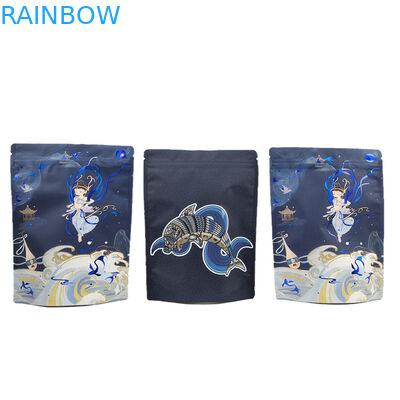 Logo ile özel basılı kokusuz çantalar UV basılı alüminyum folyo fermuar çantaları