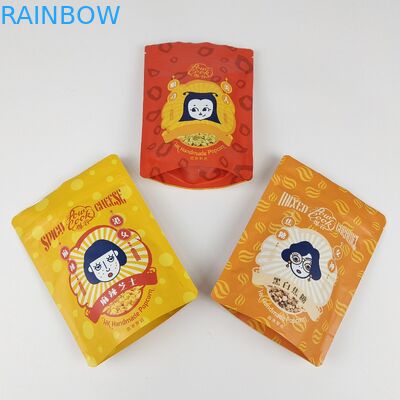 Alışveriş Portföy Custom Logo Standing Bags Kokusuz Gıda Paketleri Doypack Zipper Pencereli Plastik Torbalar