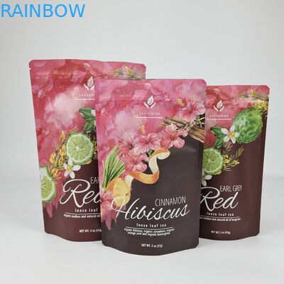 Dijital Baskı Sıcaklık Mühür 100g 250g 500g Plastik Ziplock Kokusuz Kalk Çanta Paketleme Mylar Çantaları