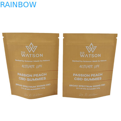 Sıcak Satış Özel Tasarım Yazdırılmış Biyolojik Bölünür Kalk Kraft Kağıt Torbası Eko Dostlu Sakızlı Şeker Paketleri