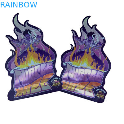 Özel Baskılı Mat Yumuşak Dokunma Çantası 3.5g Mylar Çantaları Dijital Baskılı Holografik Ölü Kesim Mylar ZiplockBag