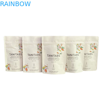 Özel Su geçirmez Biyoürünür Pla Kraft Kağıt Ziplock Torba Zipper Torba Stand Up Pocket