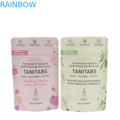 Çevre dostu Ziplock Yüksek Gıda Ambalajı % 100 Komposta edilebilir Biyolojik Bozulabilir Kraft Kağıt Çantaları