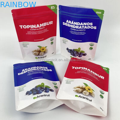 Dijital Baskı Tekrar Kullanılabilir Biyolojik Bozulabilir Çevre Dostu Ayaklı Cüzdan Beyaz Kraft Kağıdı Fermuar Kilitli Fermuar Çantası