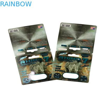 Gummy Bear Paketleme Erkek Seks Geliştirme Hapları Blister Kağıt Karton Paketleme