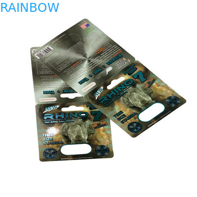 Gummy Bear Paketleme Erkek Seks Geliştirme Hapları Blister Kağıt Karton Paketleme