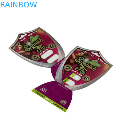 3D Seks Hapı 1/2 Kapsül Ventriküler 3D Kart Ekran Kutuları için Blister Kart Paketleme