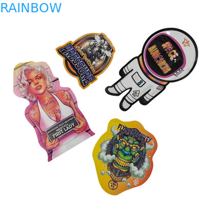 Özel Ziplock Özel Şekilli Plastik Çocuklara Karşı Koruyucu Kokusuz Şekerli Torbalar Mylar Paketleri 3.5g 7g Özel Şekilli Mylar Torbaları