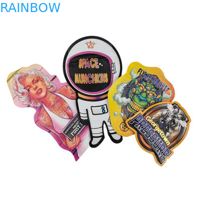 Özel Ziplock Özel Şekilli Plastik Çocuklara Karşı Koruyucu Kokusuz Şekerli Torbalar Mylar Paketleri 3.5g 7g Özel Şekilli Mylar Torbaları
