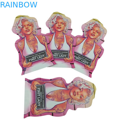 Özel baskı şekli Mini Mylar Çantası 1g 3.5g 7g 14g 28g Mantar Çocuklara dayanıklı Kokusuz Yumuşak Dokunma Cali Paketi Mylar Çantası