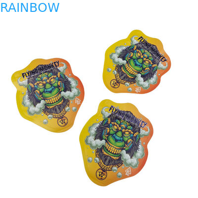 Özel baskı şekli Mini Mylar Çantası 1g 3.5g 7g 14g 28g Mantar Çocuklara dayanıklı Kokusuz Yumuşak Dokunma Cali Paketi Mylar Çantası