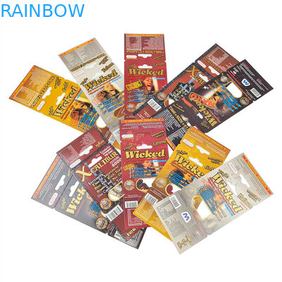 Özel Baskı Sıcak Satış Geliştirme Gergedan Hapları Erkekler İçin Ambalaj Depo Gösteri Kağıdı Kutu Kağıt Kartlar