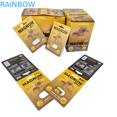 Özel Baskı Sıcak Satış Geliştirme Gergedan Hapları Erkekler İçin Ambalaj Depo Gösteri Kağıdı Kutu Kağıt Kartlar