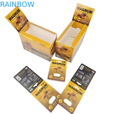 Özel Baskı Sıcak Satış Geliştirme Gergedan Hapları Erkekler İçin Ambalaj Depo Gösteri Kağıdı Kutu Kağıt Kartlar