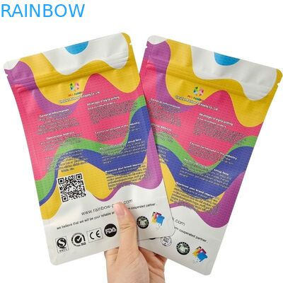 Özel Baskı Çizim baskı Dijital baskı Düşük MOQ Siyah renk Kalkın Cüzdan Alüminyum folyo ambalaj poşetleri