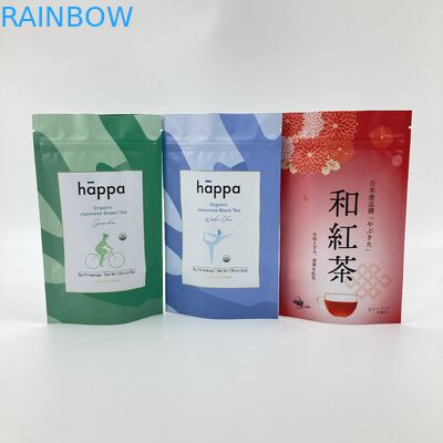 Kraft Kağıt Torbalar Çay Torbaları Yeniden Kapanabilir Ayağa Kalkan Torbalar İçin Ambalaj