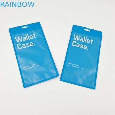 Üç taraflı mühürlü fermuar düz cüzdan kağıdı telefon kağıdı plastik ambalaj torbaları