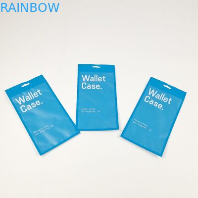 Üç taraflı mühürlü fermuar düz cüzdan kağıdı telefon kağıdı plastik ambalaj torbaları