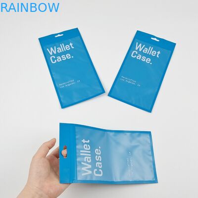 Üç taraflı mühürlü fermuar düz cüzdan kağıdı telefon kağıdı plastik ambalaj torbaları