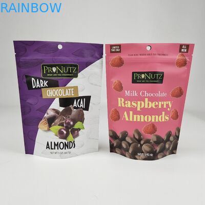 Custom Matte Stand Up Pocket Laminated Black Foil Gıda Paketlemesi Sığır Etleri için Açık Pencereli Fermuar Çantası