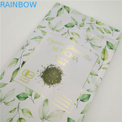 co arkadaş canlısı 3 taraflı ısı mühürlü kraft kağıt torbası geri dönüştürülebilir siyah logo basılı küçük 5 gramlık kağıt torbaları