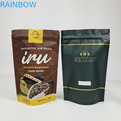 Özel Mat Metal Finish Alüminyum folyo Doypack Stand Up Zipper Pocket Plastik Atıştırmalık Gıda Torbası