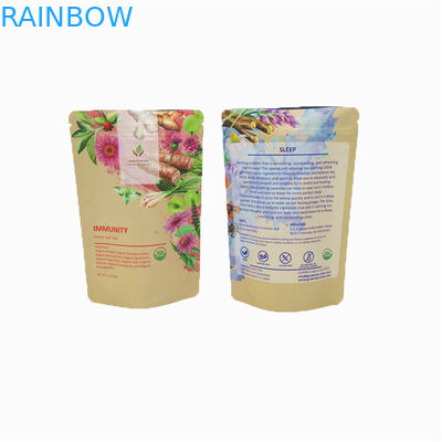 Özel Çay Torbası Ziplock Alüminyum Folyo Çay Ambalajı Stand Up Pouch Mylar Kahve Torbası