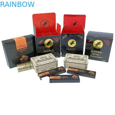 Kişisel Doğrudan Satış Gergedan Paket Kutusu Erkek Geliştirme Hapı Kağıt Gösterim Paketi Seks Hapı