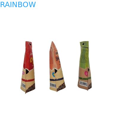 Gıda ambalajı çantası için mat yüzeyli özel basılı düz tabanlı atıştırmalık torbaları