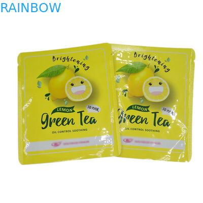 Sıcaklık mühürü küçük boyutlu üç yanlı mühürlü çantalar yüz maskesi için düz örnek paketleri