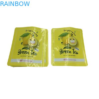 Sıcaklık mühürü küçük boyutlu üç yanlı mühürlü çantalar yüz maskesi için düz örnek paketleri