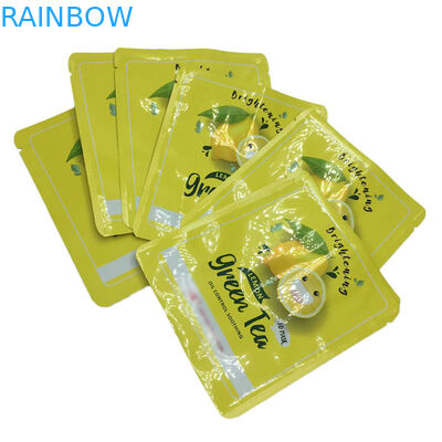 Sıcaklık mühürü küçük boyutlu üç yanlı mühürlü çantalar yüz maskesi için düz örnek paketleri