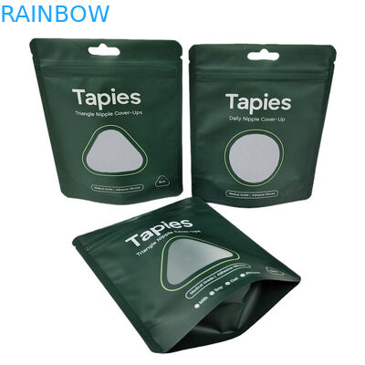 Fabrika tedarik ediliyor Tekrar kullanılabilir mühürlü Mylar Nipple Patch Paketleme Poşeti Logo ile özel baskı kokusuz çantalar
