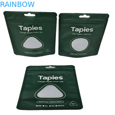 Fabrika tedarik ediliyor Tekrar kullanılabilir mühürlü Mylar Nipple Patch Paketleme Poşeti Logo ile özel baskı kokusuz çantalar