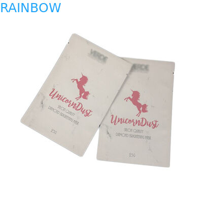 Üç taraflı mühürlü çantalar düz çantalar UV logoyu lekelenen çantalar yüz maskesi için Mylar çantaları