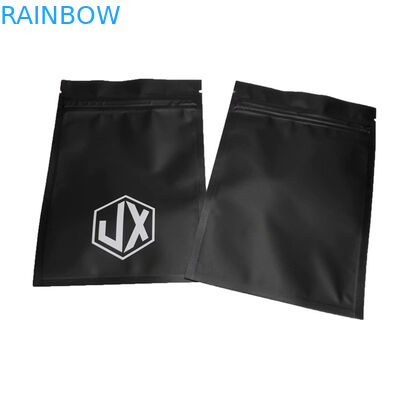 Mat Siyah Üç Yanlı Mühür Kablo USB Fermuarlı Plastik Ambalaj Çantaları