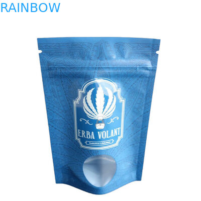 Kokusuz Torba Nokta UV Parlak Pencere 3.5g CBD Çiçek Paketleme Torbaları Fermuarlı