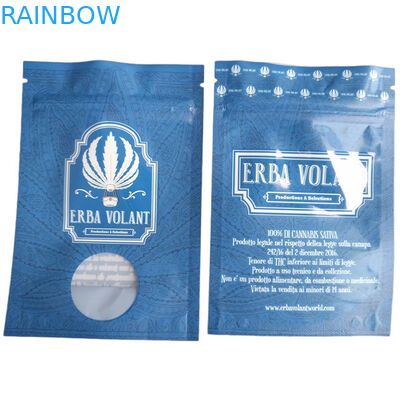 Kokusuz Torba Nokta UV Parlak Pencere 3.5g CBD Çiçek Paketleme Torbaları Fermuarlı