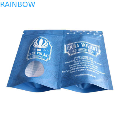 Kokusuz Torba Nokta UV Parlak Pencere 3.5g CBD Çiçek Paketleme Torbaları Fermuarlı