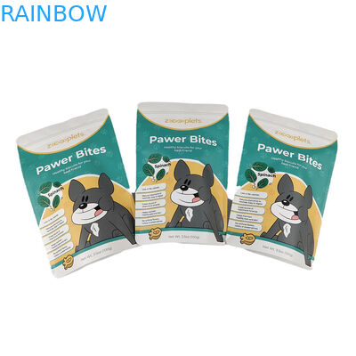Toptan Toptan Custom Stand Up yeniden kilitlenebilir Mylar Çantaları Dijital Baskı Kraft Kağıt Cüzdanı Evcil Köpek Kediler için Yemek