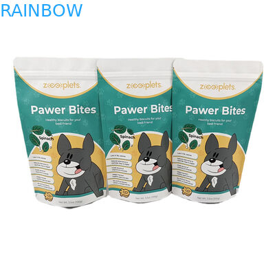 Düşük MOQ Stand Up Pocket Kraft Kağıt Baskılı Paketleme Çantası Evcil hayvanlar için