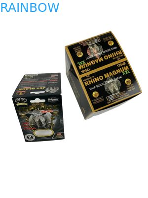 Cümleci Özel Baskılı Gergedan Hapları Paketleme Kağıt Kartonlu Kağıt Kutular Gelişme Hapları Paketleme