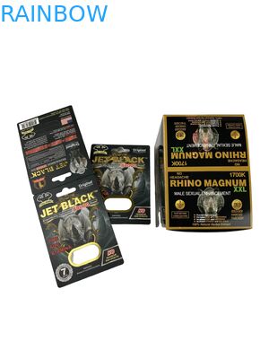 Cümleci Özel Baskılı Gergedan Hapları Paketleme Kağıt Kartonlu Kağıt Kutular Gelişme Hapları Paketleme