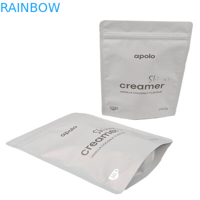 Fabrika tarafından tedarik edilen Alüminyum folyo Gummie Şekerleme Paketleme Kokusuz Fermuar Stand Up Mylar Kahve Protein Baharatlar Fl