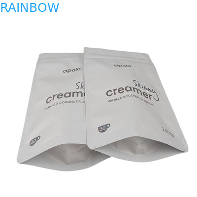 Fabrika tarafından tedarik edilen Alüminyum folyo Gummie Şekerleme Paketleme Kokusuz Fermuar Stand Up Mylar Kahve Protein Baharatlar Fl