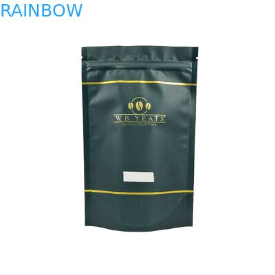 Logo Yazdırılmış Tekrar Kullanılabilir Ziplock Cüzdanlar Özel Stand Up Gıda Sınıfı Kahve Fasulyesi Alüminyum Folyo Plastik Torba