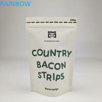 Gıda için nem geçirmez fermuarlı stand up kraft kağıt çantası un fındık pirinç çay baharat depolama ambalaj doypacks