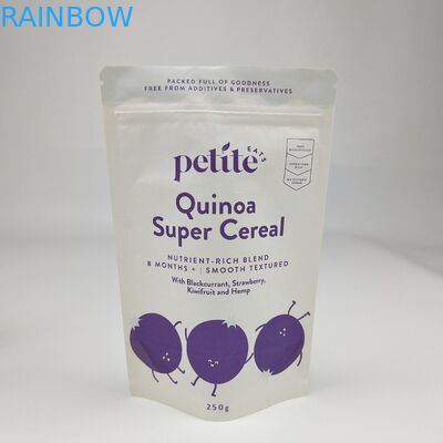 Biyolojik olarak ayrıştırılabilir geri dönüştürülmüş özel olarak hazırlanmış ayağa kalkan çantalar kuru evcil hayvanlar için yiyecek ambalajları kahverengi beyaz kraft kağıt torbaları