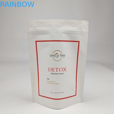 Biyolojik olarak ayrıştırılabilir geri dönüştürülmüş özel olarak hazırlanmış ayağa kalkan çantalar kuru evcil hayvanlar için yiyecek ambalajları kahverengi beyaz kraft kağıt torbaları