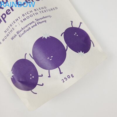 Zıpkınla ayağa kalkan poşet Kraft El Yapımı Kağıt Özel Basılı Tekrar Kullanılabilir Zıpkın Kilitli Doypack Gıda Paketleme Torbaları